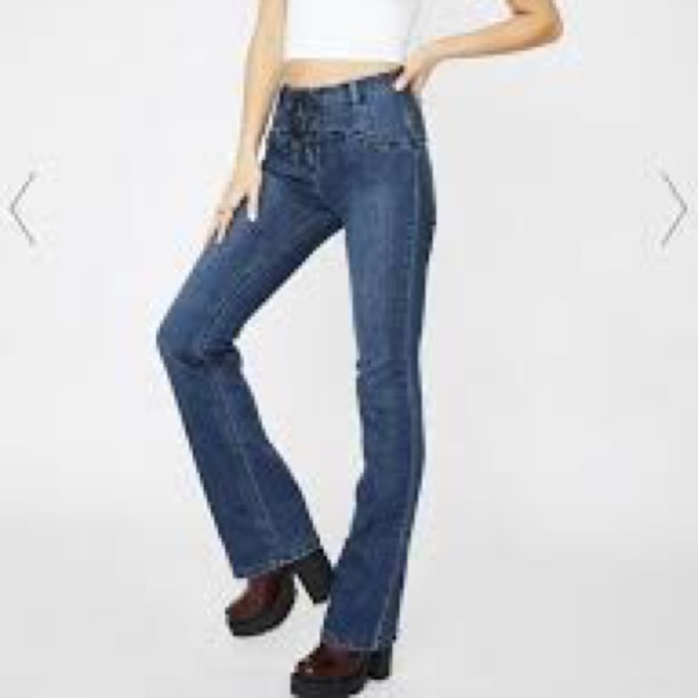 Free People Eva Lace-Up Bootcut Jeans (Bonus Jewelry included ‼️) - Picture 4 of 16